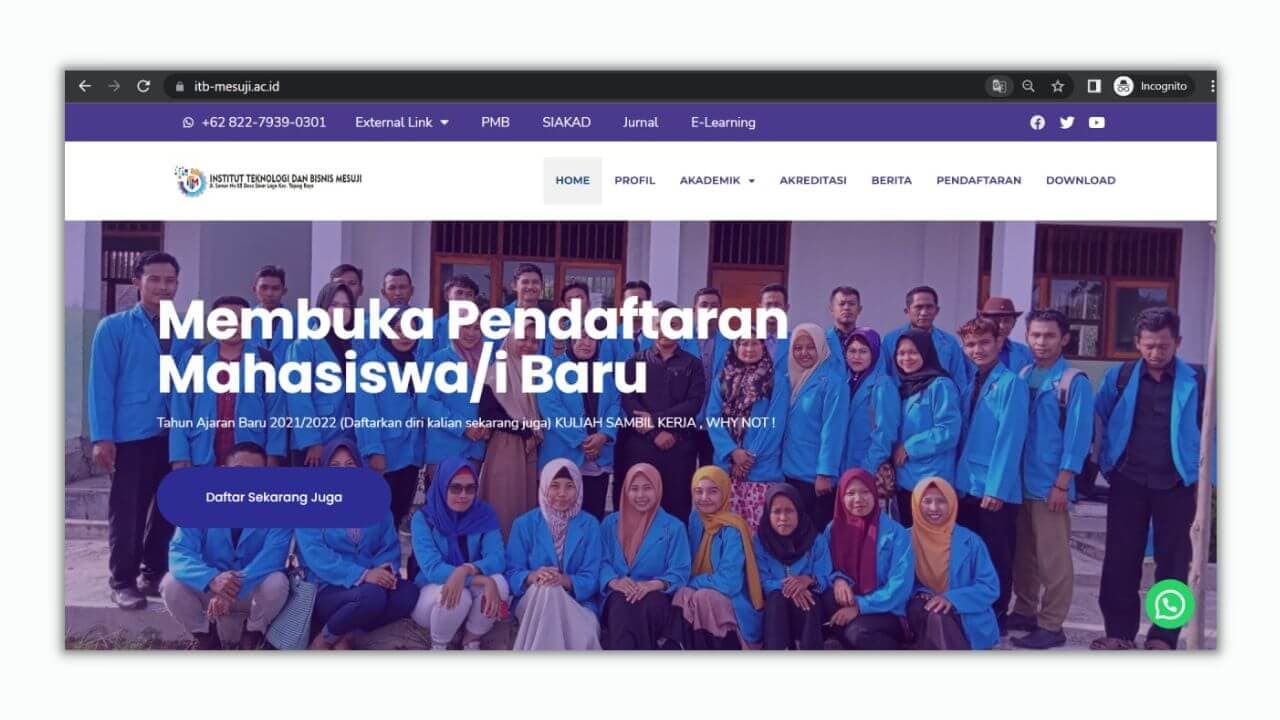 Website Kampus ITB Mesuji